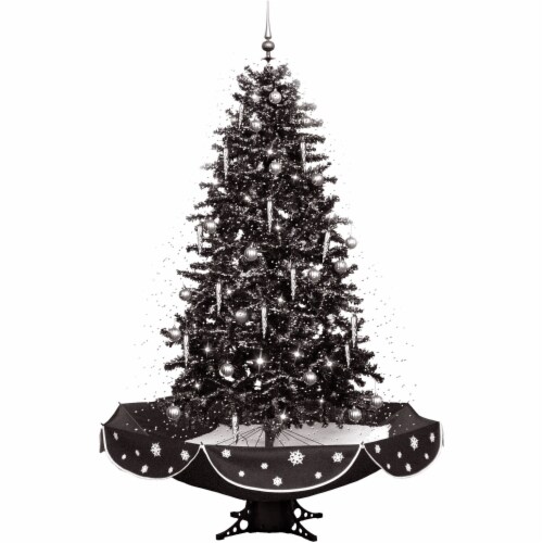 Fraser Hill Farm Musical Christmas Tree - Black/Silver Perspective: front