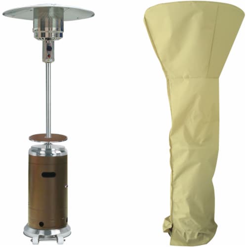 Hanover BTU Steel Propane Patio Heater & Cover Perspective: front