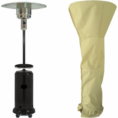 Hanover BTU Steel Propane Patio Heater & Cover Perspective: front