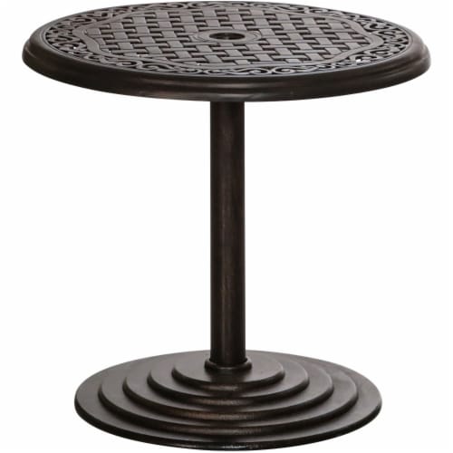 Hanover Round Umbrella Side Table - Bronze Perspective: front