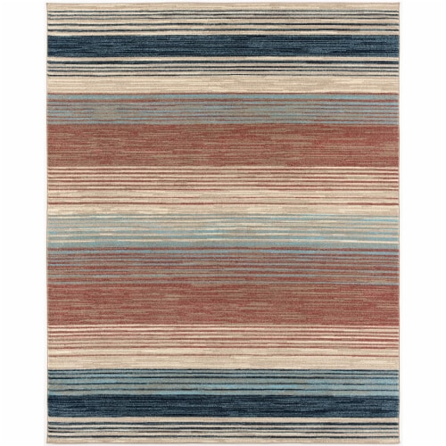 Hanover Indoor/Outdoor Striped Rug Perspective: front