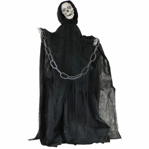 Haunted Hill Farm Animated Talking Skeleton with Chain Prop, 1 ct ...