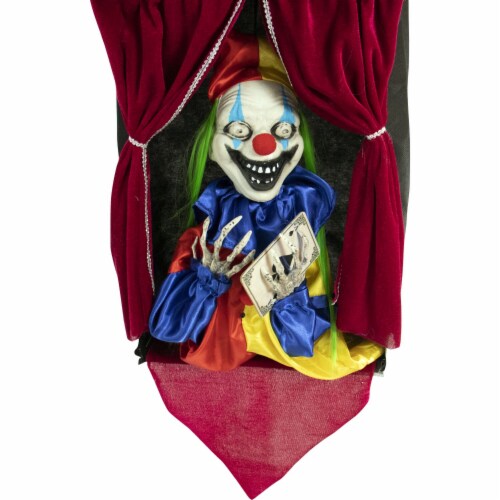 Haunted Hill Farm Animatronic Clown Halloween Decoration Perspective: front