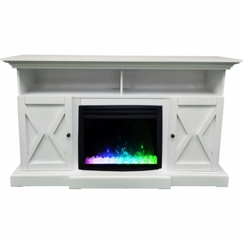 62 In. Summit Farmhouse Style Electric Fireplace Mantel With Deep