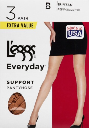 L'Eggs Everyday Control Top Support Pantyhose - Suntan, 3 pk - Metro Market