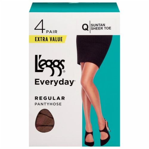 Leggs Everyday Sheer Toe Pantyhose - Sun Tan, 4 ct - Smith’s Food and Drug