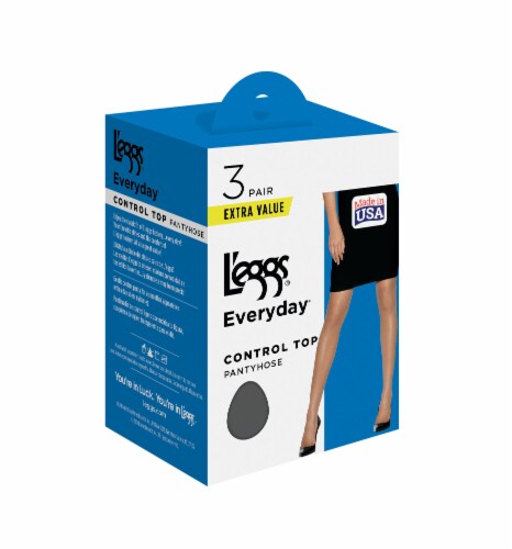 L'Eggs® Everyday® Control Top Pantyhose - Black, 3 pk - Fred Meyer