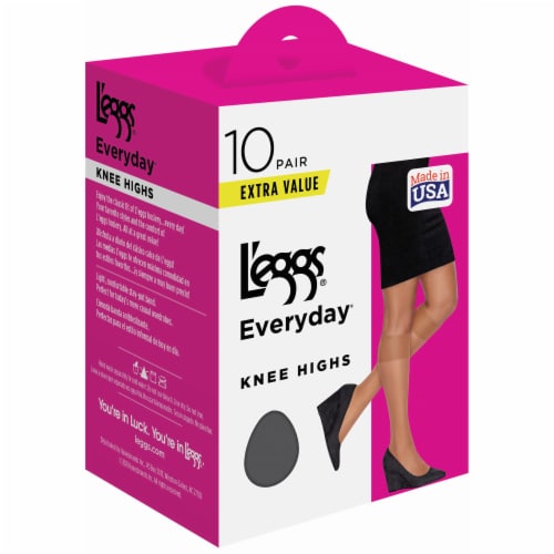 L'Eggs® Everyday® Knee High Pantyhose - Off Black, 10 pk - City Market