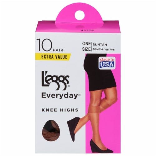 L'Eggs® Everyday® Knee High Pantyhose - Suntan, 10 pk - King Soopers