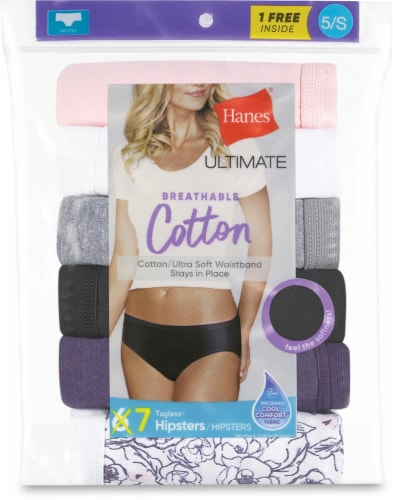 Hanes Ultimate Breathable Cotton Women's Hipster Underwear - Assorted, 7 pk  - Kroger