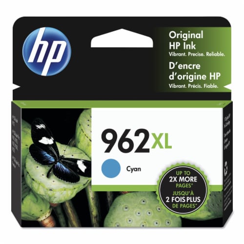 Hewlett Packard Cyan Ink Cartridge Perspective: front