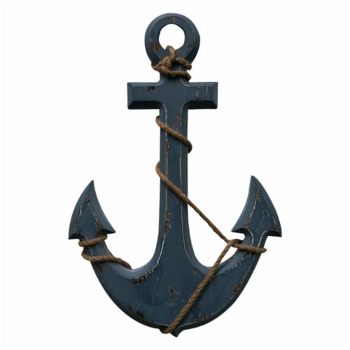Benzara Hanging Wooden Anchor Perspective: front