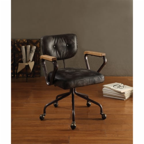 Metal and leather office on sale chair