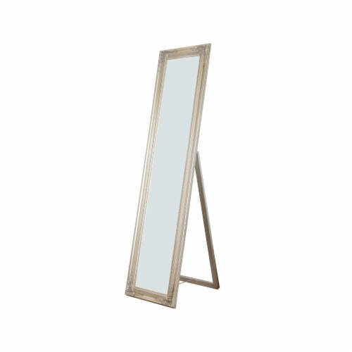 Benzara Cecilia Full Length Standing Mirror - Champagne Perspective: front