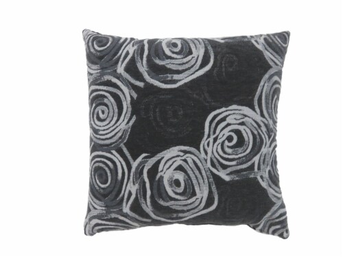 Benzara Contemporary Throw Pillow - Black/White Perspective: front