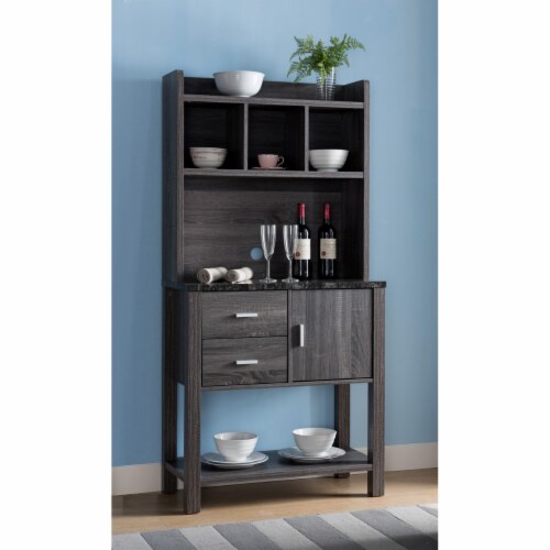 Wooden bakers rack clearance with storage