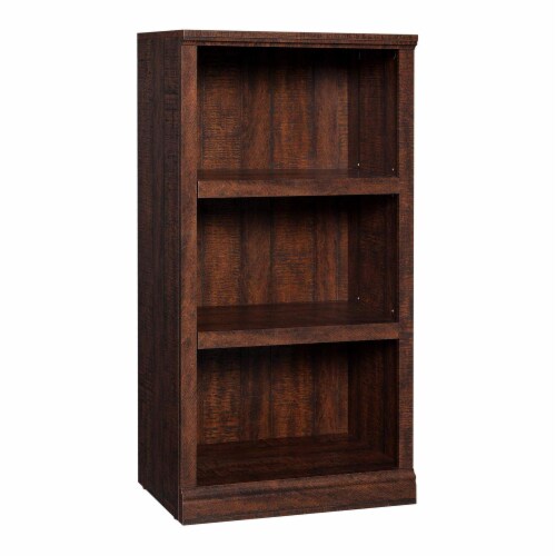 Benzara Wooden Bookcase - Walnut Brown Perspective: front