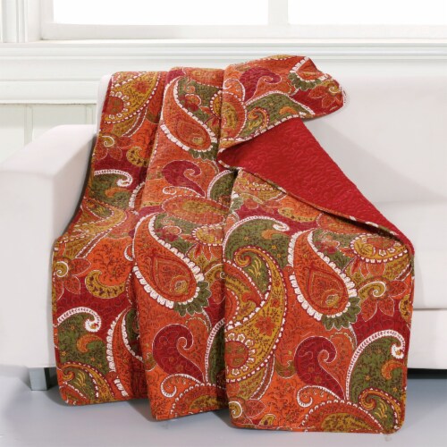 Red paisley 2025 blanket