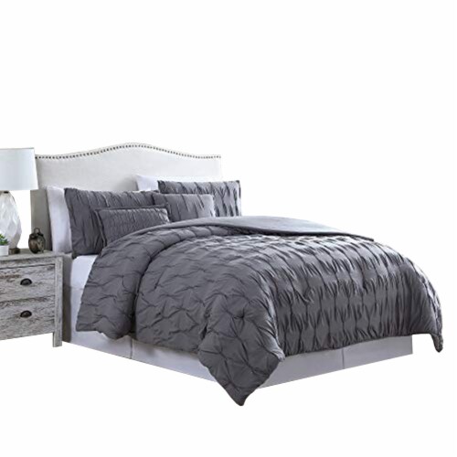 Bergen 5 Piece Queen Comforter Set with Puckered Pattern The Urban Port