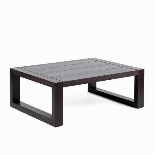 Dark Wood Square Coffee Table - Storage Coffee Table Ana White : Showcases natural wood grain texture detail, this rustic style table features a square tabletop and supported on trapezoidal block base that provides stability.