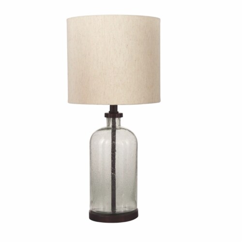 Seeded glass clearance table lamp