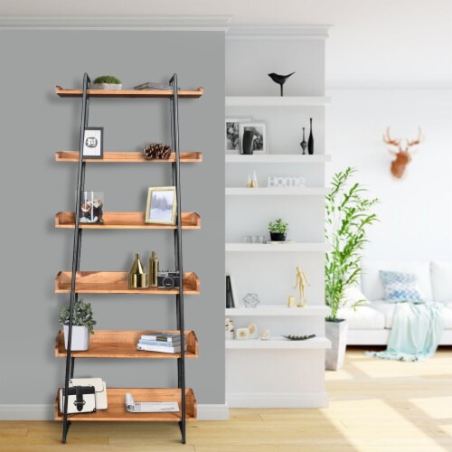 Farmhouse ladder bookshelf discount