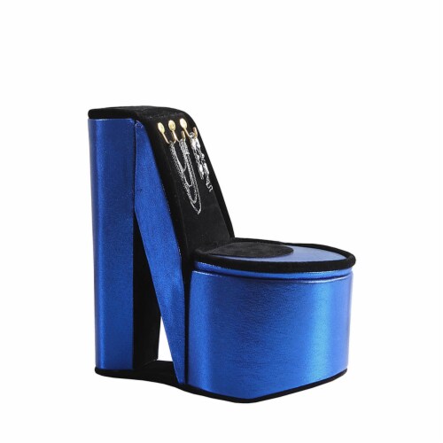 High Heel Shoe Jewelry Box with 3 Hooks and Storage Blue 1 Ralphs