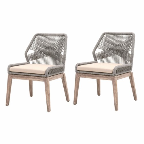 Woven rope dining chairs sales