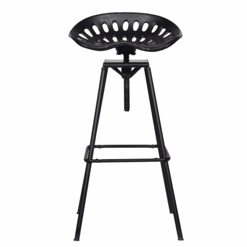 38 Inch Industrial Metal Barstool Swivel And Adjustable Seat