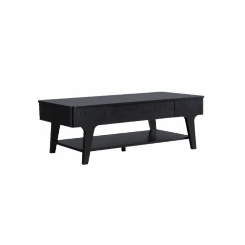 47 Inch Edward Coffee Table with Lift Top and Bottom Shelf Black 1 Kroger