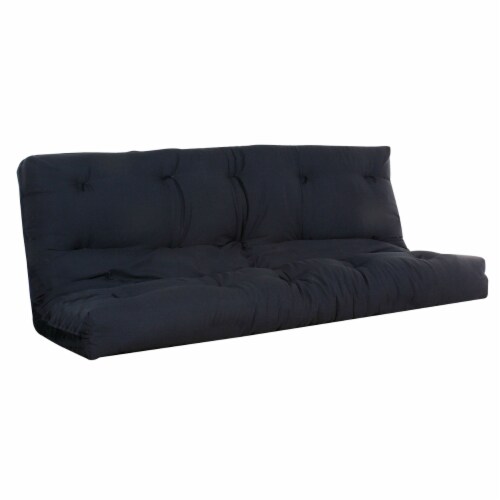 Nab 74 Inch Modern Full Futon Mattress, Tufted, Reversible, Fabric