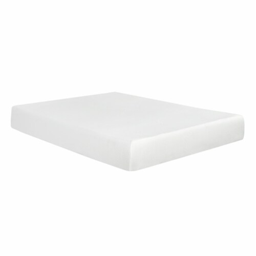 Bree 10 Inch Plush California King Mattress, Gel Foam Aloe Vera Infused- Saltoro Sherpi Perspective: front