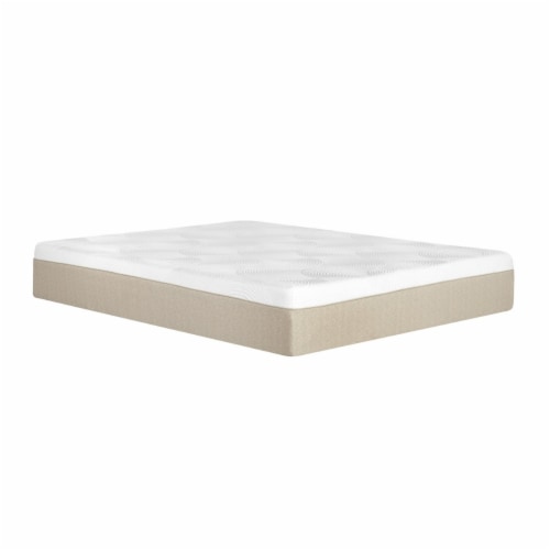 Bree 12 Inch Queen Mattress, Cooling Gel Infused Memory Foam Layers- Saltoro Sherpi Perspective: front