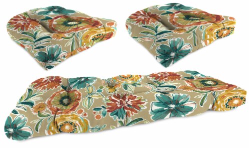 Jordan Manufacturing Wicker Settee Cushion Set - Colsen Sonoma Perspective: front