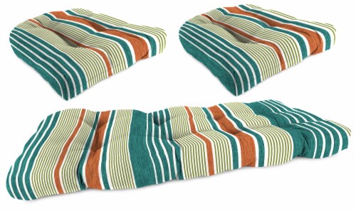 Jordan Manufacturing Wicker Settee Cushion Set - Bacall Sonoma Perspective: front