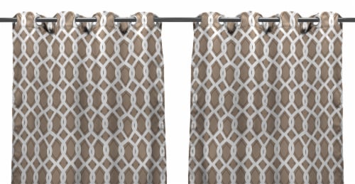 Jordan Manufacturing Outdoor Curtain Panel - 2 Pack - Cayo Linen Perspective: front