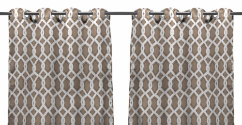 Jordan Manufacturing Cayo Linen Outdoor Curtain Panel Set - 2 Pack Perspective: front