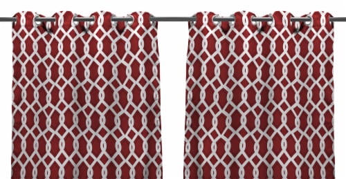 Jordan Manufacturing Outdoor Curtain Panels - 2 Pack - Cayo Pompeii Perspective: front