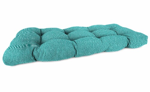 Jordan Manufacturing Tory Caribe Outdoor Wicker Loveseat Cushion Perspective: front
