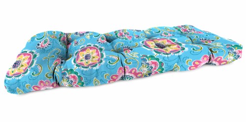 Jordan Manufacturing Fanfare Island Outdoor Wicker Loveseat Cushion Perspective: front