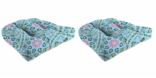 Jordan Manufacturing Medlo Island Outdoor Wicker Chair Cushions 2 Pack Perspective: front