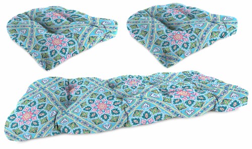 Jordan Manufacturing Outdoor Wicker Cushion Set - Medlo Island, 3 pc