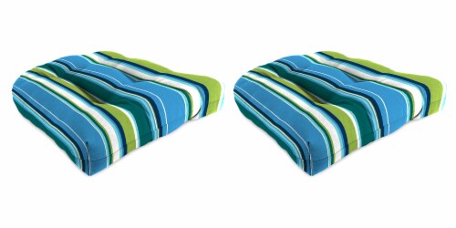 Jordan Manufacturing Covert Capri Outdoor Wicker Chair Cushions - 2 Pack Perspective: front