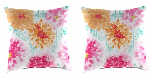 Jordan Manufacturing Gardenia Bloom Outdoor Accessory Throw Pillows Perspective: front