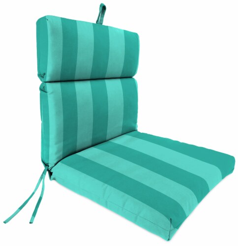 Jordan Manufacturing Lagoon Outdoor French Edge Dining Chair Cushion Perspective: front