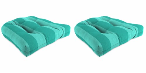 Jordan Manufacturing Preview Lagoon Outdoor Wicker Chair Cushions 2 Pack Perspective: front