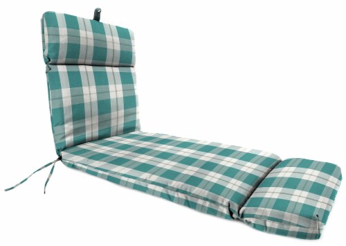 Jordan Manufacturing Branson Stripe Opal Outdoor French Edge Chaise Cushion Perspective: front