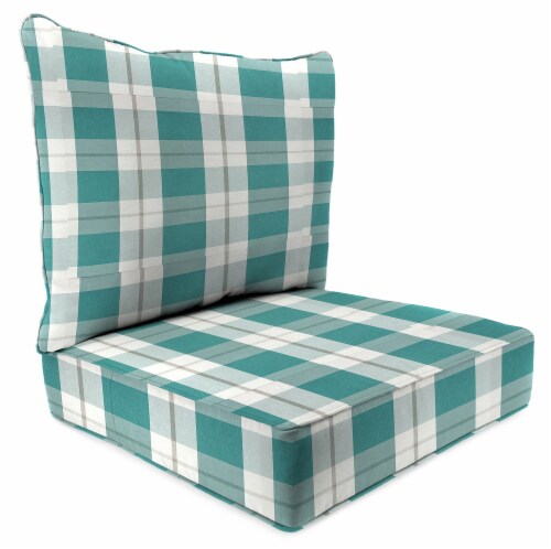 Jordan Manufacturing Branson Stripe Opal Outdoor Deep Seat Chair Cushion Perspective: front
