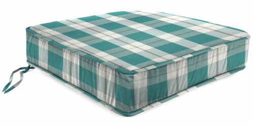 Jordan Manufacturing Branson Stripe Opal Outdoor Boxed Edge Deep Cushion Perspective: front