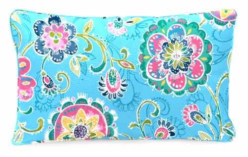 Jordan Manufacturing Fanfare Island Outdoor Lumbar Throw Pillows 2 Pack Perspective: front